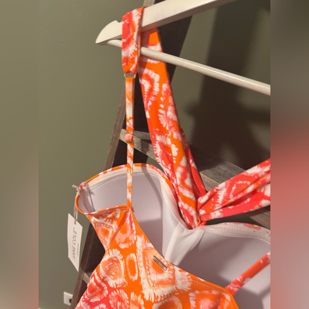 Anne Cole Tie-Dye Twist Front One Piece - Picture 7 of 7